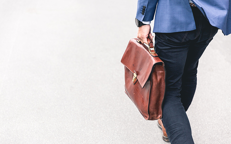 Man carrying briefcase