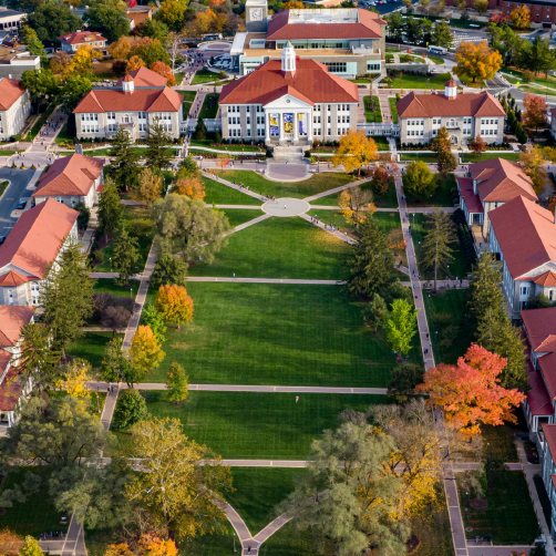 aerial view of JMU 