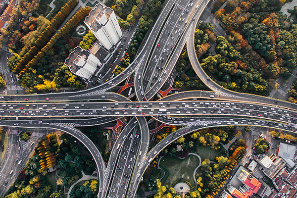 Busy freeways