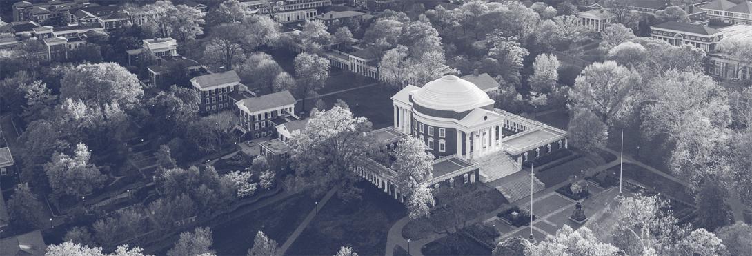 Aerial view of UVA grounds