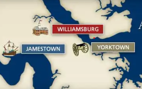 historic triangle map