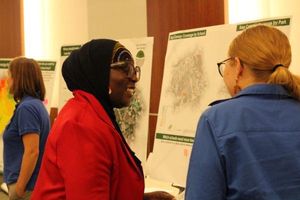 Community members talking 