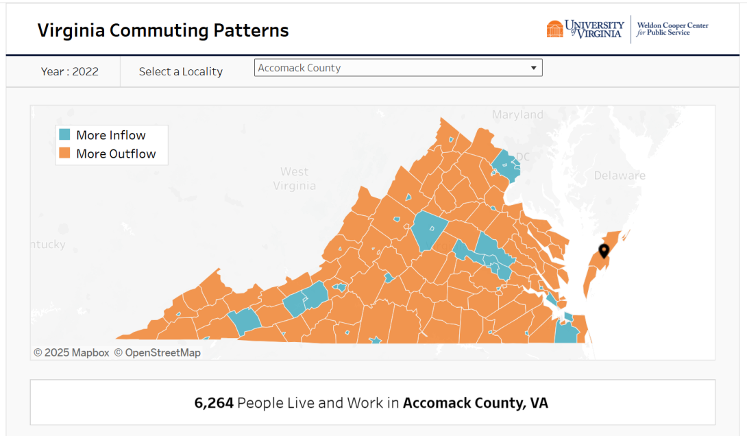 Virginia Commuting Patterns map thumbnail