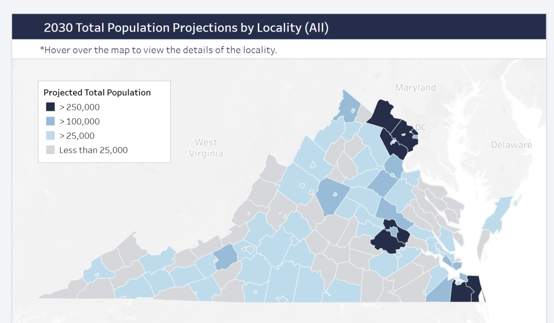 Virginia Population Projections Interactive Map thumbnail