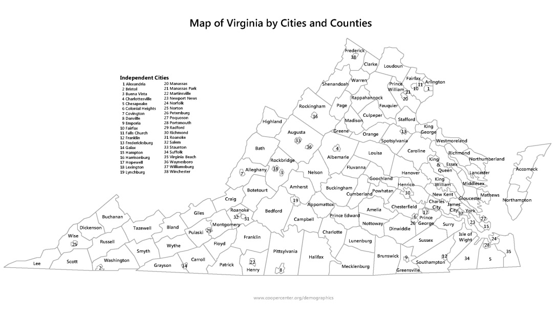 map of virginia 